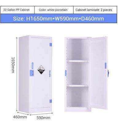 Ventilated Anti-Leak PP Reagent Cabinet with Padlock Compatible Handle | Corrosion Resistant Safety Storage for Industrial Labs