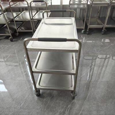 Factory Hotel Equipment Stainless Steel Kitchen Service Food Hand Trolley