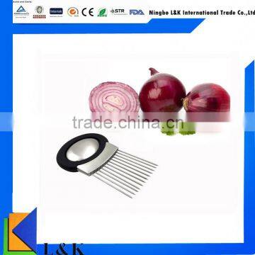 Whosales stainless steel onion holder /onion slicer /onion cutter                        
                                                Quality Choice