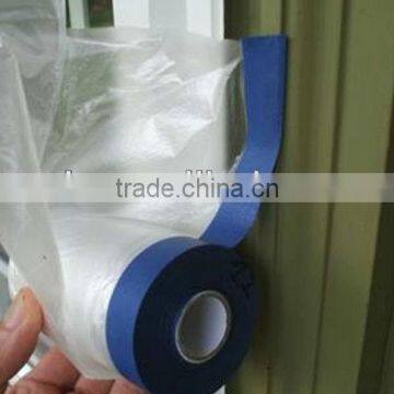 Best seller PE sticky pretaped plastic masking film