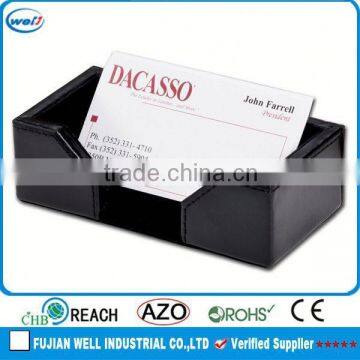 Black Personalized PU Leather High Grade Business Card Holder