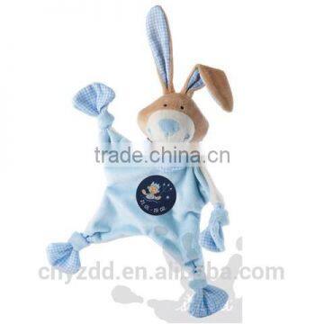 Super Soft Plush Blankie Security Blanket with Brown Bunny Toy/Baby Soft Animal Toy Blanket