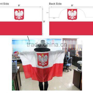 Custom 2014 world cup football body flag