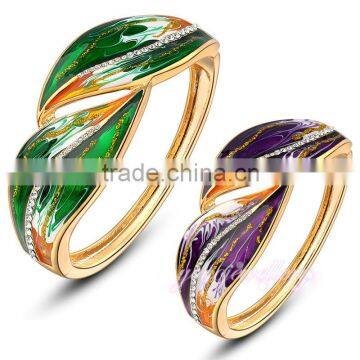 Leaf shap brass gold plated indian fashion fake gold bangle