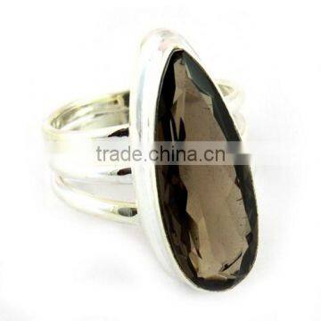 Best Deal Today Finger Ring !! Smoky Quartz 925 Sterling Silver Jewelry, Silver Jewelry India, Silver Jewelry Wholesaler