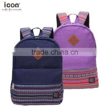 beautiful tribal school backpack canvas