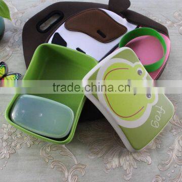 beauty bamboo fiber eco friendly bamboo dinner plates set, disposable bamboo lunch box