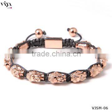 High Quality Stainless Steel Buddha Bracelet PVD Plated Real 18k Gold Color photo-5