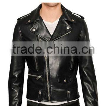 ATTENTION GRABBING MENS LEATHER BIKER JACKET