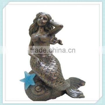 Designed Home Decorative Polyresin Led Mermaid Figurine