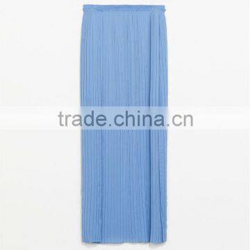 Ladies chiffon pleated maxi skirt