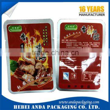 Printed retort pouch food vacuum cooking bag/aluminum foil vacuum packing bag for meat