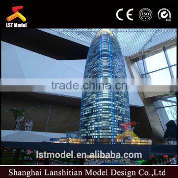 luxury commercial building scale model with led decoration