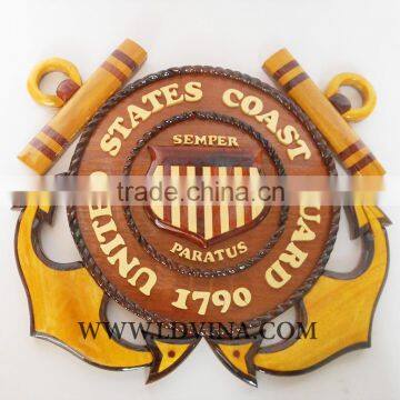 U.S COAST GUARD WOODEN PLAQUE