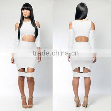 2014 white hot sexy cut out dresses