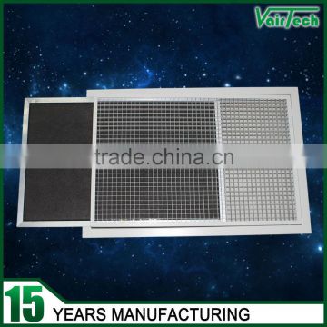 air conditioning aluminum eggcrate return air filter grill with frame