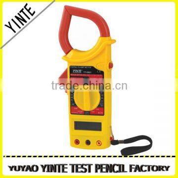 China factory Professional digital clamp meter with test probe and 9v battery