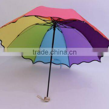 colorful 3 fold automatic umbrella