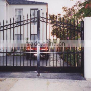 Arc Top Wrought Iron Residential Driveway Fence Gate photo-3