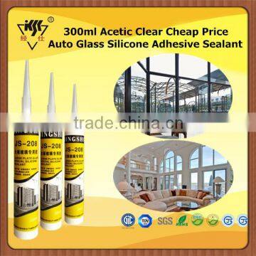 300ml Acetic Clear Cheap Price Auto Glass Silicone Adhesive Sealant