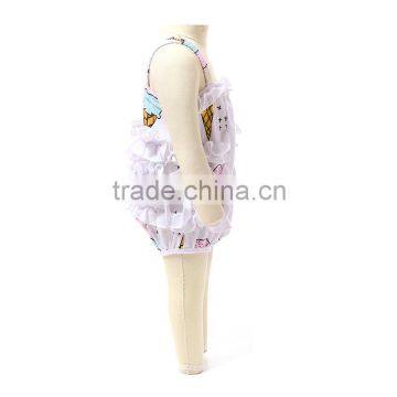 High Quality Wholesale Infant Sleeveless Cotton Cute Ruffle Dressy Baby Rompers photo-2