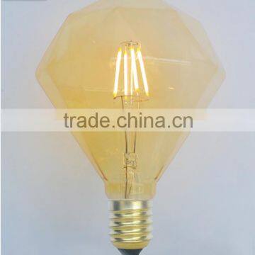 360 degree diamond appearance amber LED filament bulb decorative light-bulbs in amber