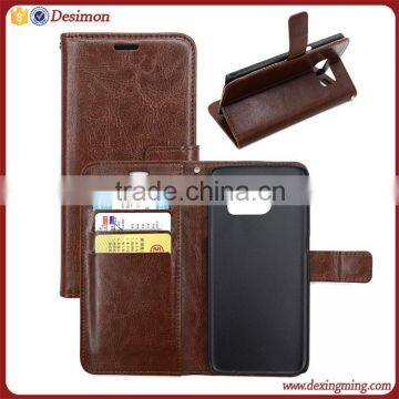 Magnetic Flip Leather Custom Case Cover for Samsung S7 Edge