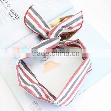 korean stripe fabric cute cat ears facial broad hair band headband