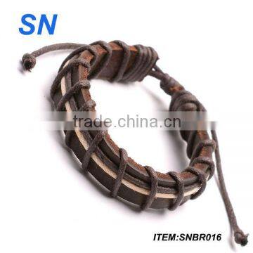 2013 hot sell genuine leather knot bracelet