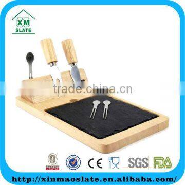 Cheese set with magnetic hold and slate board