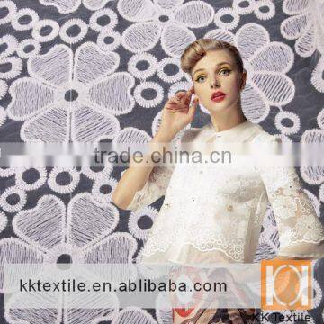 China supplier of fall cloth design cotton organza embriodery fabric