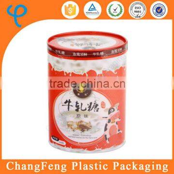 Plastic candy wrapper printing tube