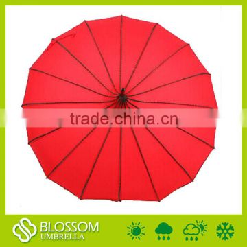 Pagoda umbrella,wedding stick red umbrella