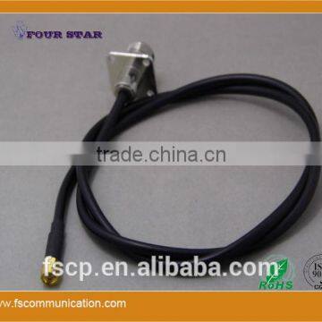 RG58 Cable Assembly With SMA Male Crimp to N Female Crimp 25.4mmSQ Flange Connetcors photo-3