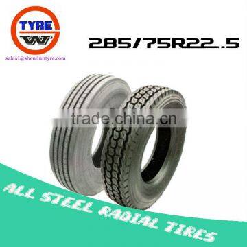 285/75R22.5 truck &bus steer & drive radial tires