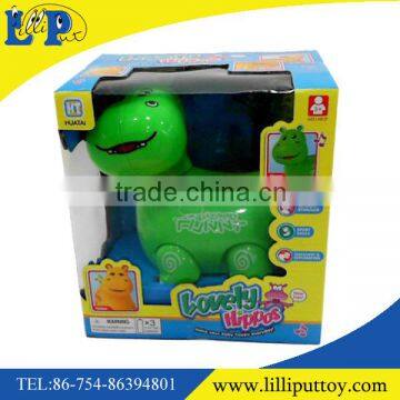 Interesting musical cartoon hippo toy with light