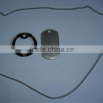 Dog Tag Set Supplie,1Set=1pc Acu Camo Silicon Rubber+1pc Dog Tag+1pc S/S Long Ball Chain