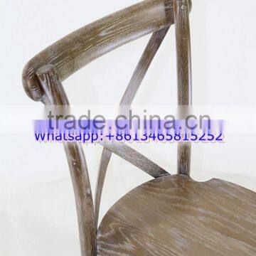 Antique Oak Natural Stackable X Back Farm Chair photo-6