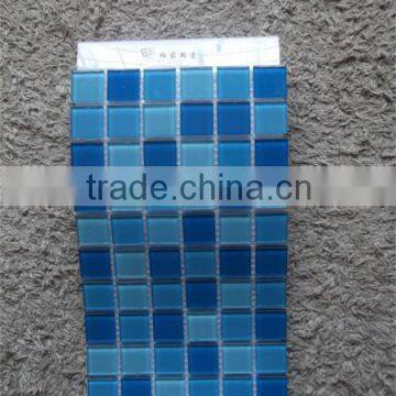 TCW008 Mix color Crystal glass mosaic tile 300x300MM