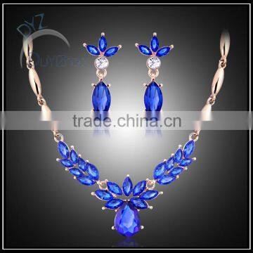 Wholesale Gold Plated Colored Gemstone Jewelry Set in China