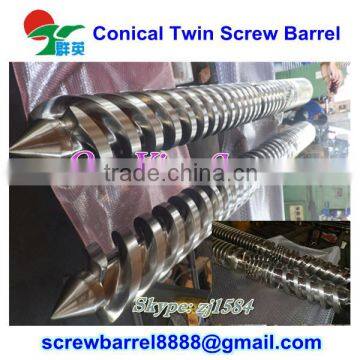 (PVC,UPVC pipes/profile) alloy extruder twin conical screw barrel for 65/132