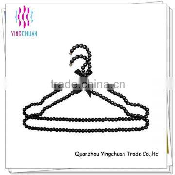 Fashion wire pearl bead plastic garment type cloth hanger