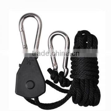 Hydroponic Light Reflector Hanger Heavy Duty Rope Ratchet Metal Ratchet Mechanism