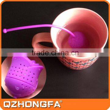 New design food grade silicone rose silicone tea infuser with various colors