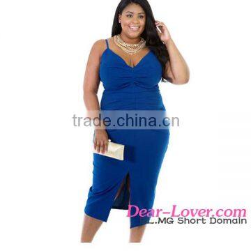 Blue Mini Quenches colored Stretchable wrap hot sexy night dress