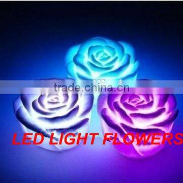 Led electric rose flower waterproof flashing craft single Mini led candle flower light