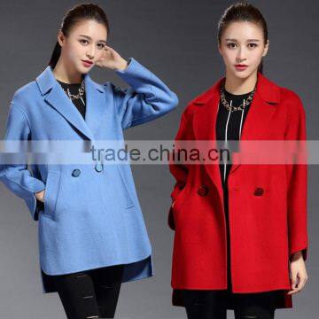 High Quality Women's Wool Blend Lapel Split Suit Collar Cape Coat Jacket OEM ODM Type Clothes Factory Manufacturer Guangzhou