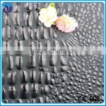 polyester spandex good stretch black shiny hot stamping fabric                        
                                                Quality Choice