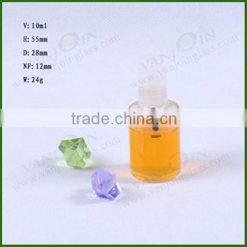 10ML Cylindrical Nail Polish Glass Bottle