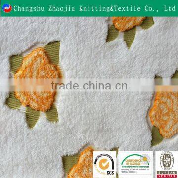 OEM jacquard embossed coral fleece fabric ZJ076